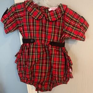 Ruffle Butts Tartan Plaid Bubble Romper nwt